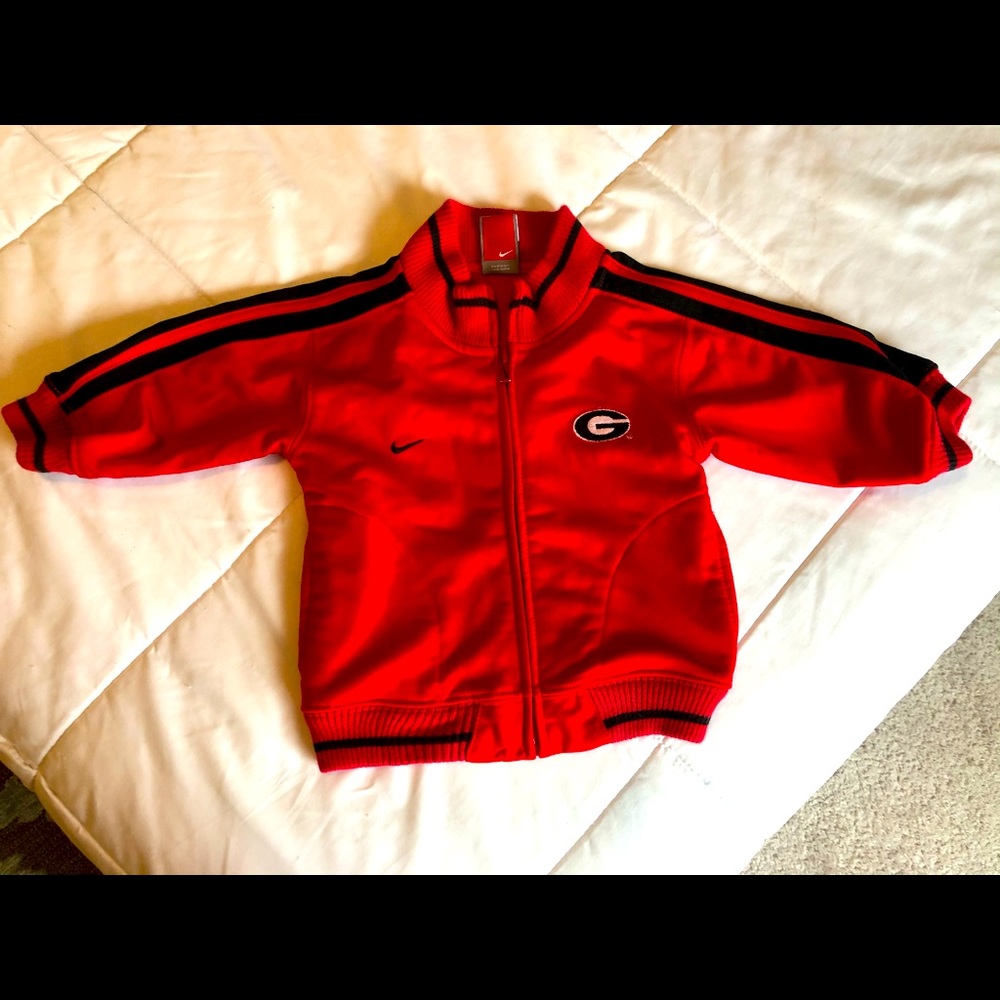 Nike team UGA Georgia Bulldogs full zip jacket 12M